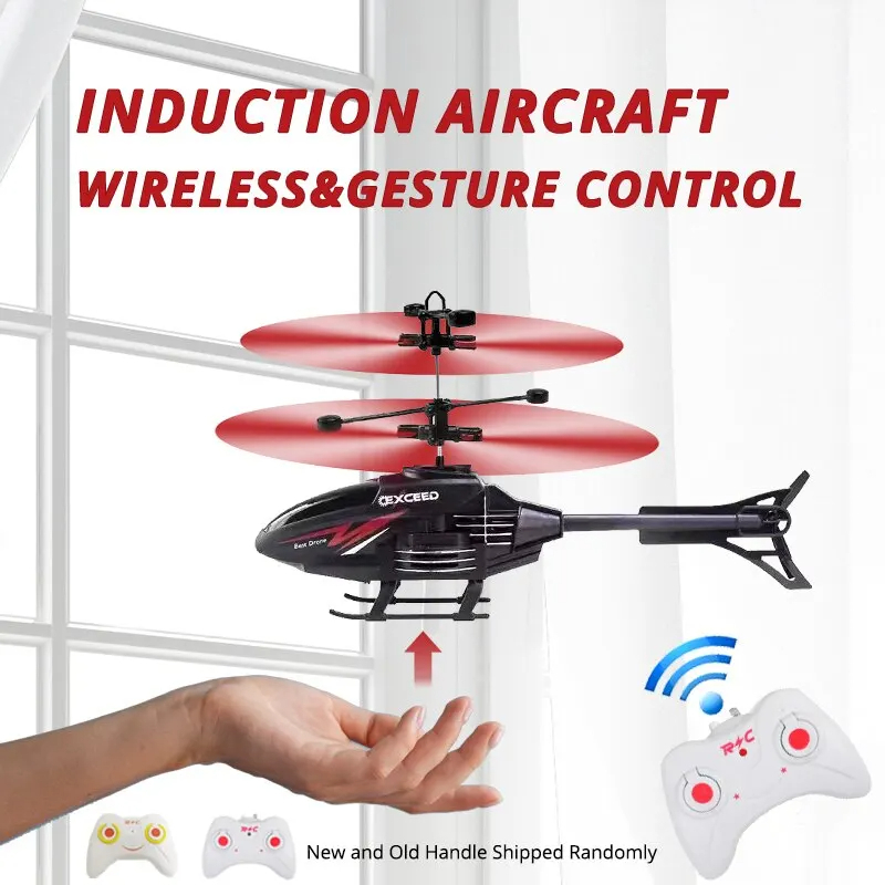 Kids Toys Helicopter - 2 Channel Gesture Control Suspension Helicopter
