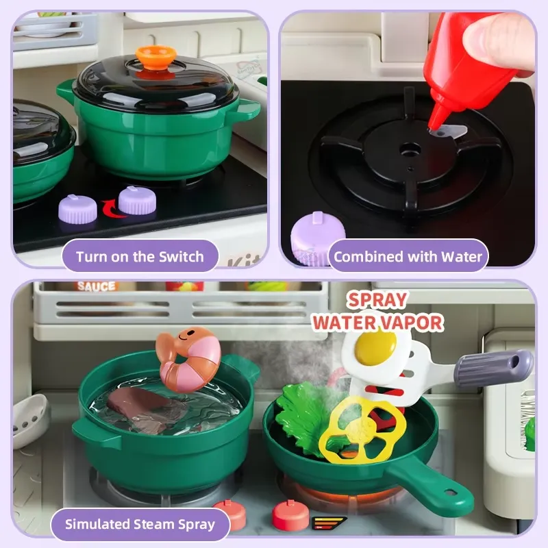90cm Large Pretend Play Kitche - огляд і ціна Kids Toys Kitchen