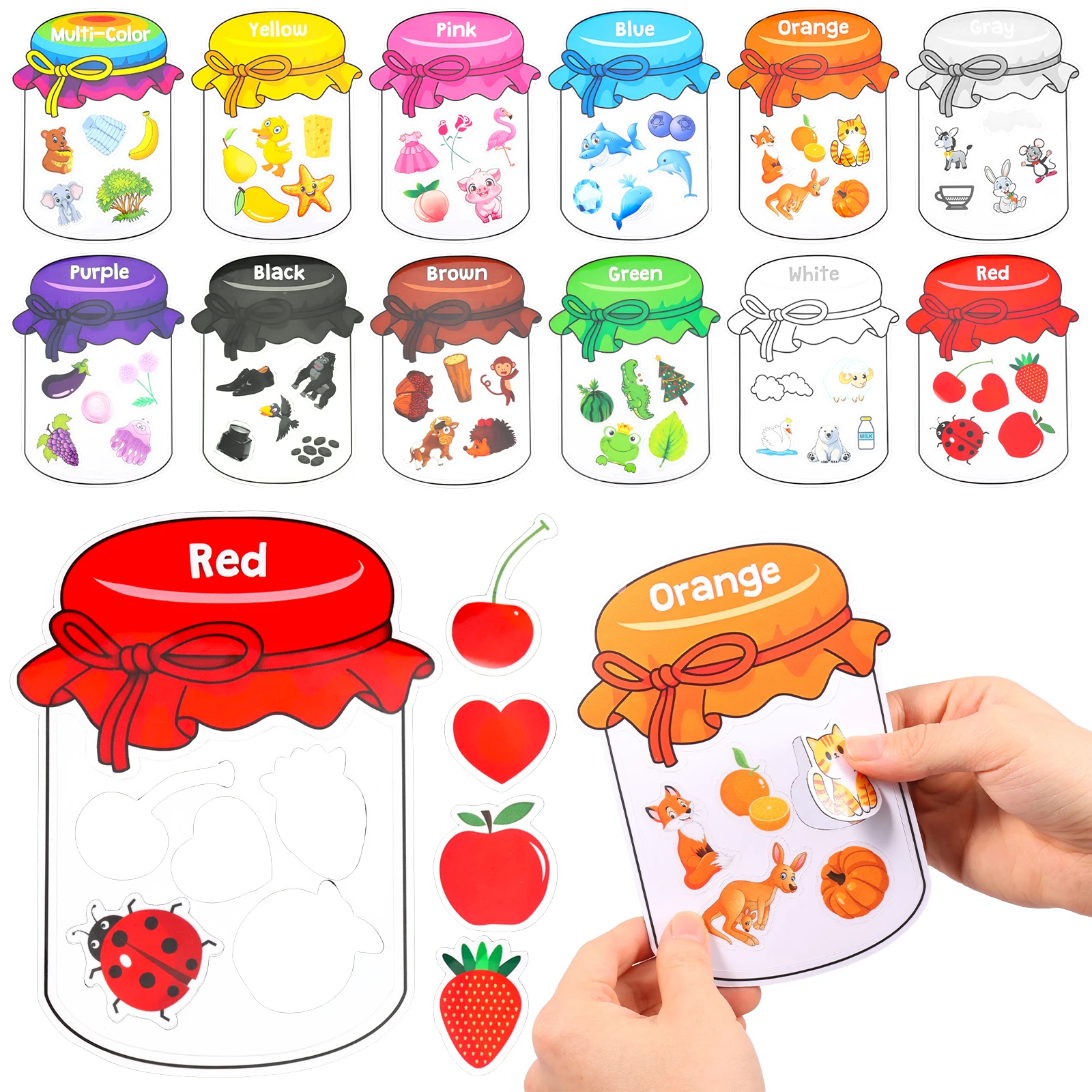 12/10Pcs Color Sorting Fridge  - огляд і ціна Kids Toys 2 Year Old