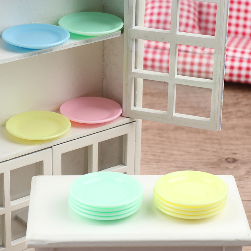 5Pcs Dollhouse Mini Food Plate - огляд і ціна Kids Toys Kitchen