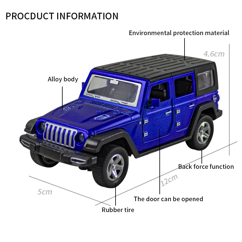 Bagged 1:36 alloy JEEPS Wrangl - огляд і ціна Kids Toys Jeep