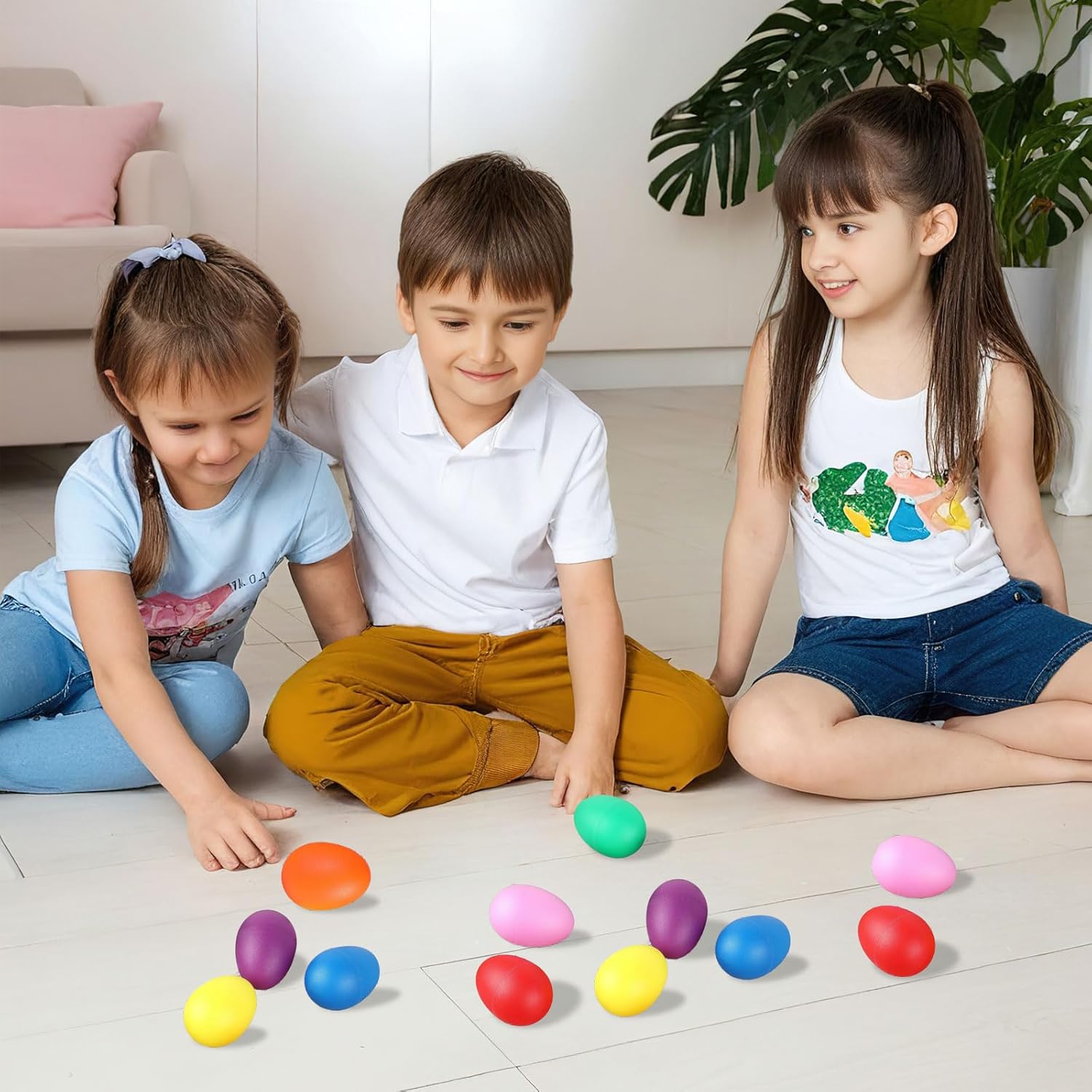2Pcs Plastic Egg Shakers Percu - огляд і ціна Kids Toys Easter
