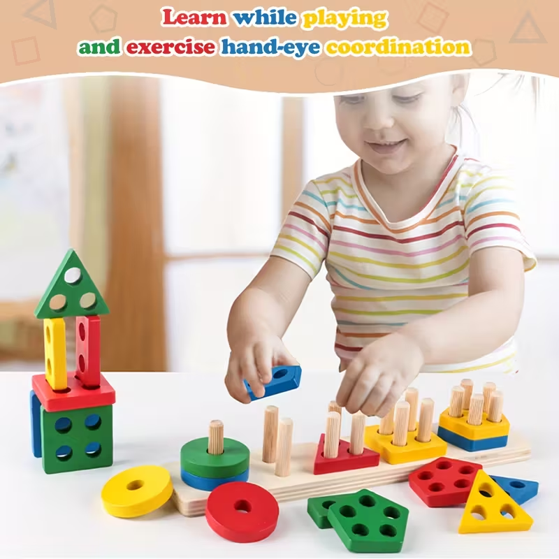 Montessori Wooden Games Baby T - огляд і ціна Kids Toys 2 Year Old