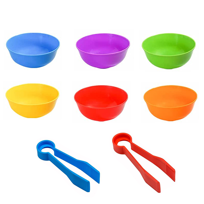 6 Plastic Bowls with 2 Tweezer - огляд і ціна Kids Toys 2 Year Old