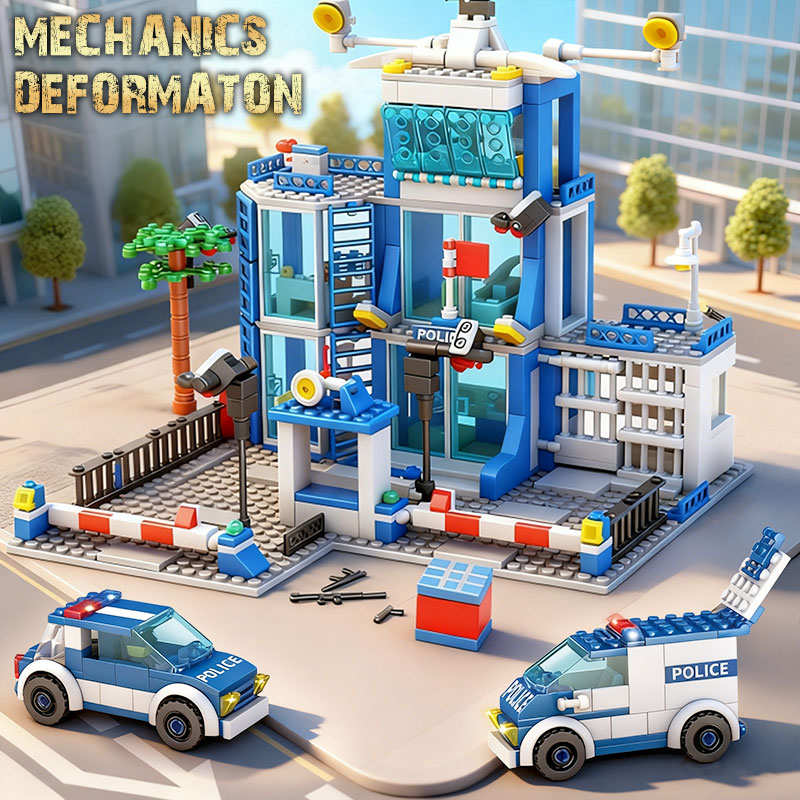 City Police Station Building B - огляд і ціна Kids Toys Helicopter