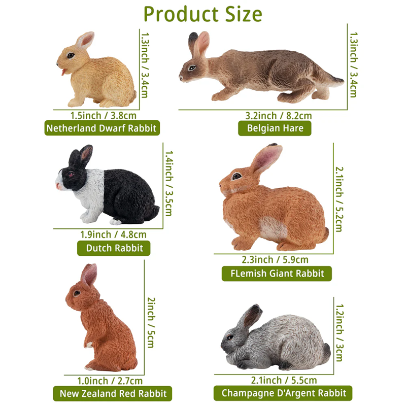 12Pcs Simulation Rabbit Farm A - огляд і ціна Kids Toys Easter