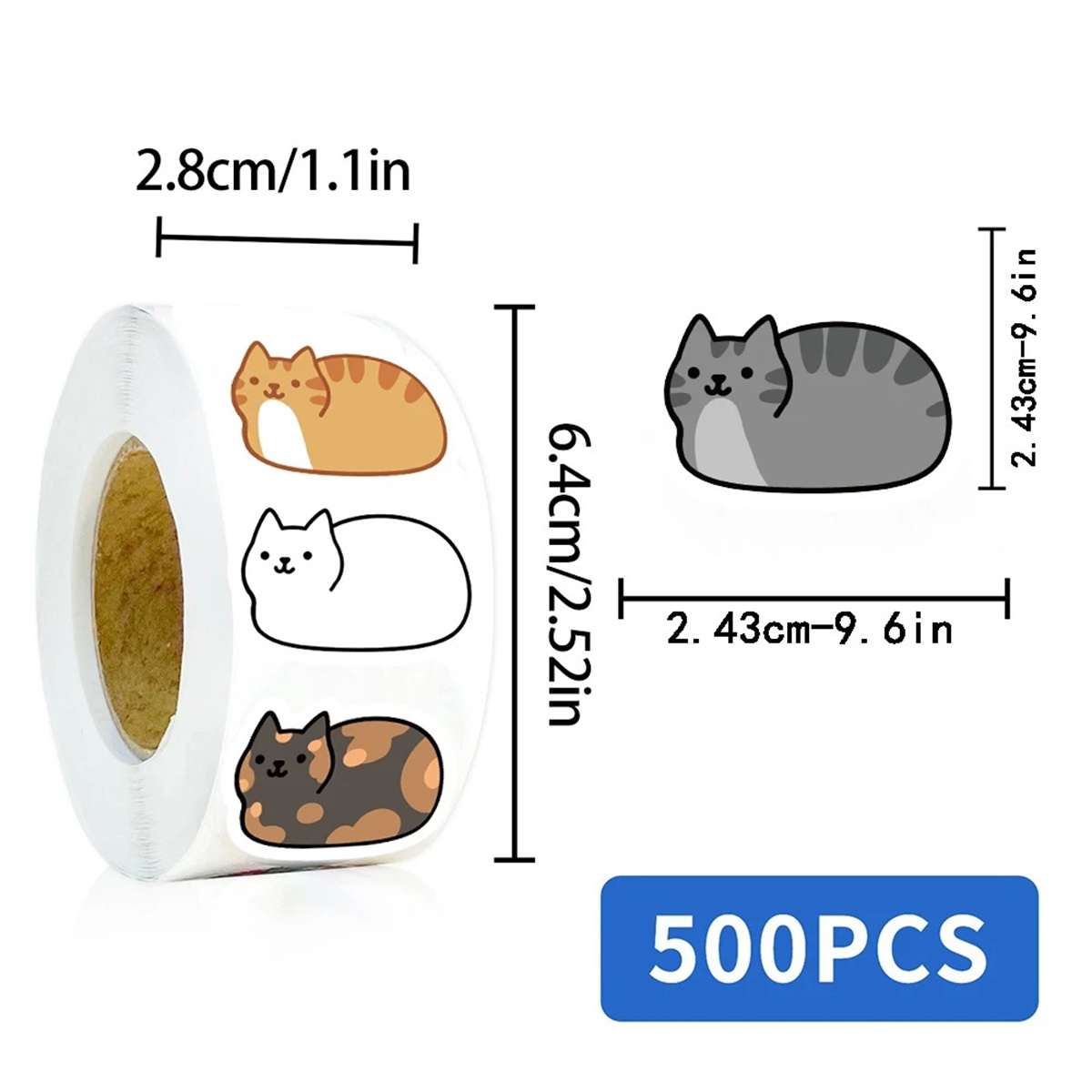 500PCS Cartoon Cat Stickers Dl - огляд і ціна Kids Toys Names