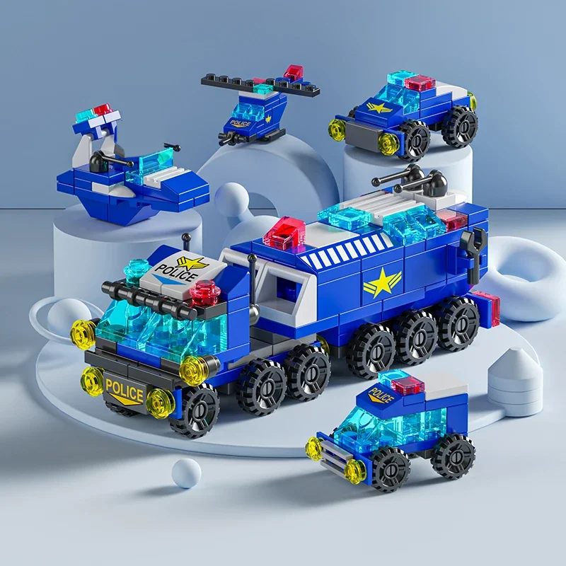 City Fire Car Building Blocks  - огляд і ціна Kids Toys Helicopter