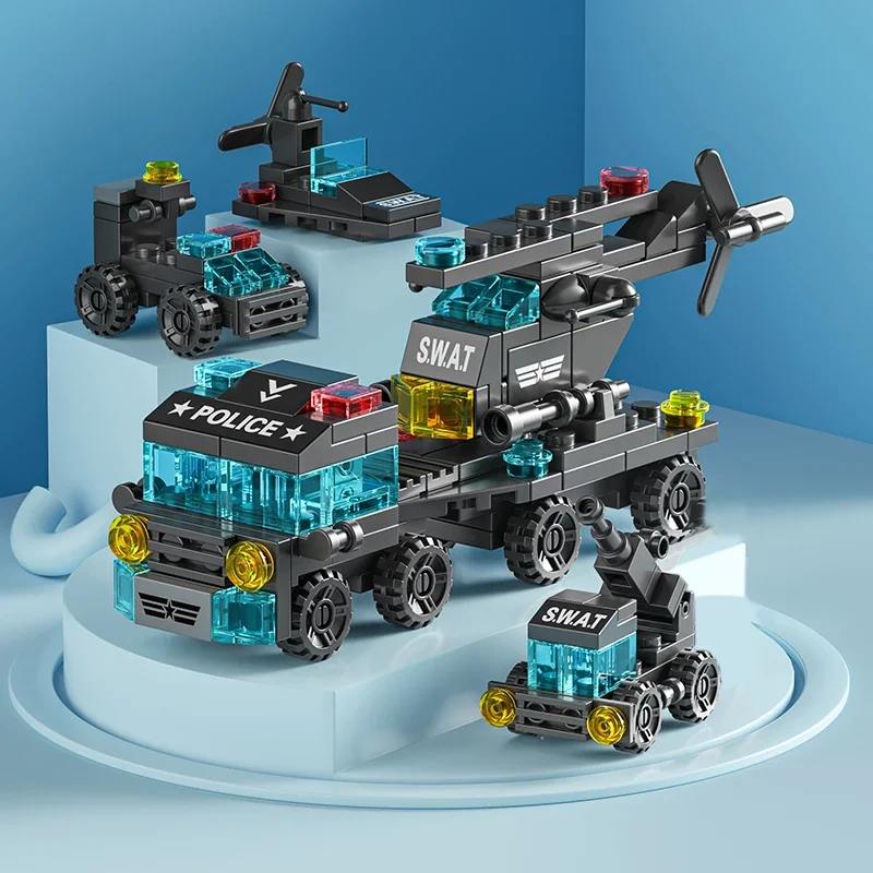 City Fire Car Building Blocks  - огляд і ціна Kids Toys Helicopter