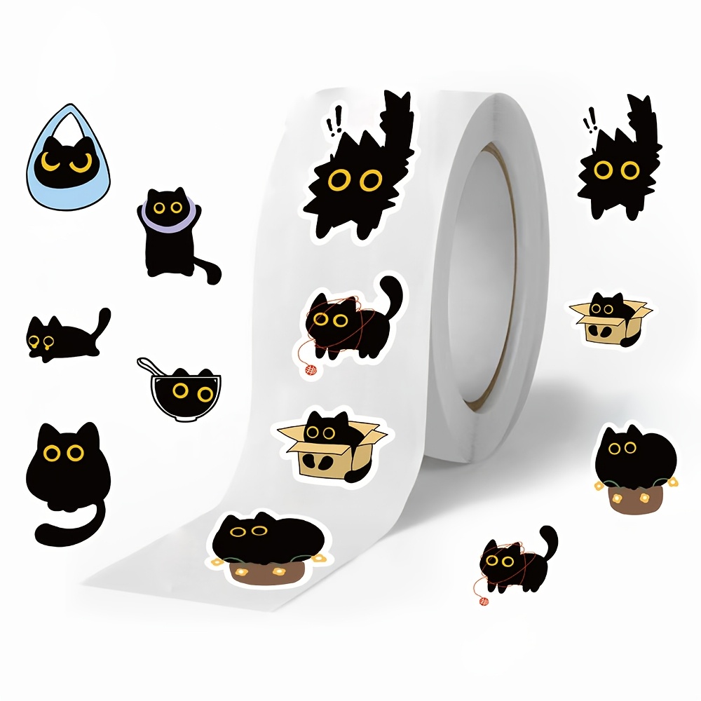 500Pcs Cartoon Cat Roll Sticke - огляд і ціна Kids Toys Names