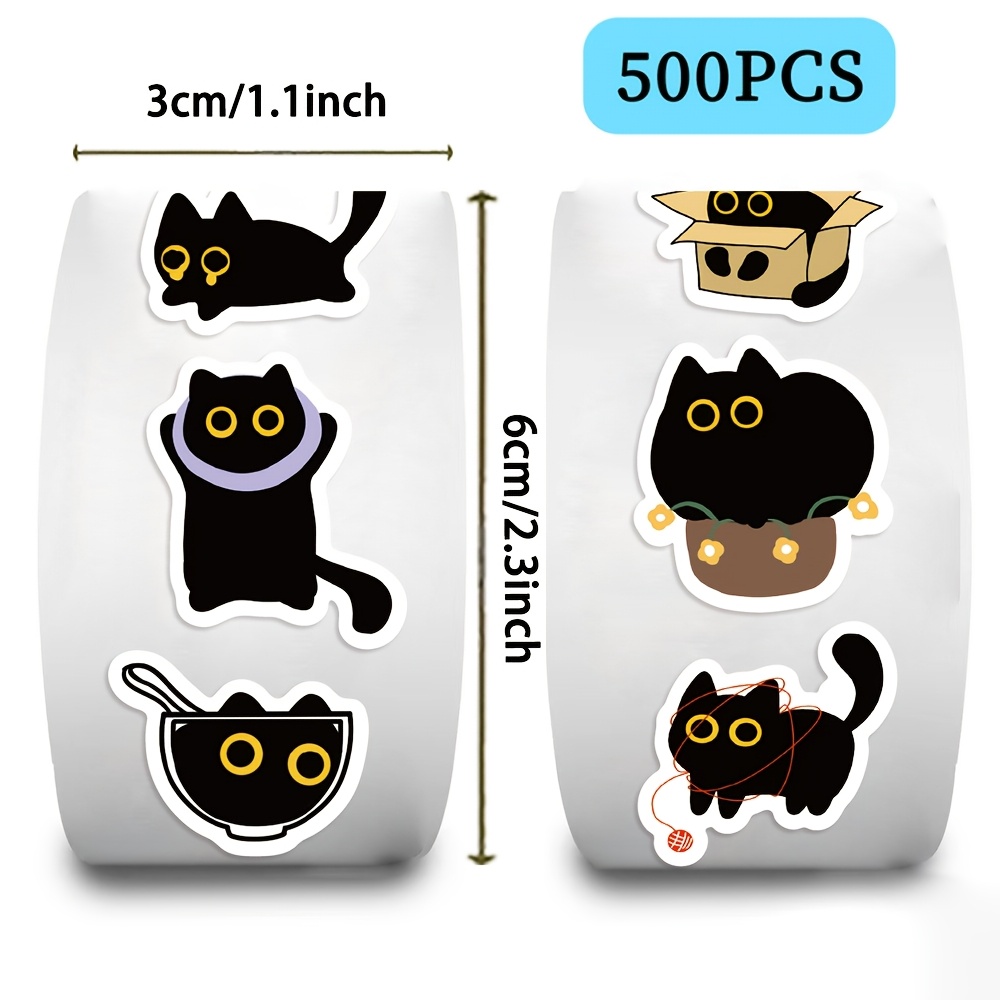 500Pcs Cartoon Cat Roll Sticke - огляд і ціна Kids Toys Names