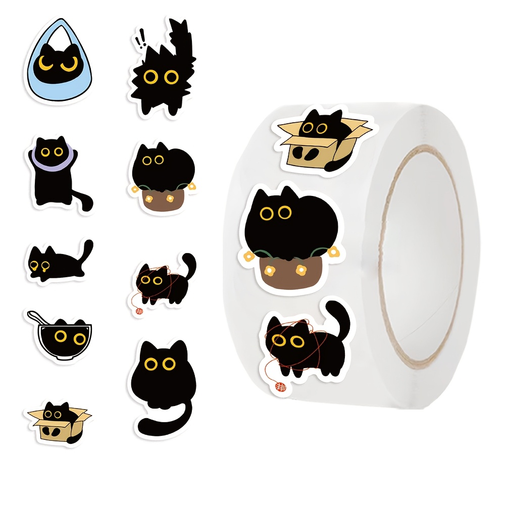 500Pcs Cartoon Cat Roll Sticke - огляд і ціна Kids Toys Names