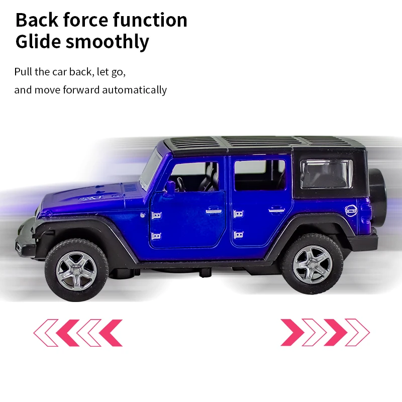 1:36 Alloy JEEPS Wrangler Car  - огляд і ціна Kids Toys Jeep